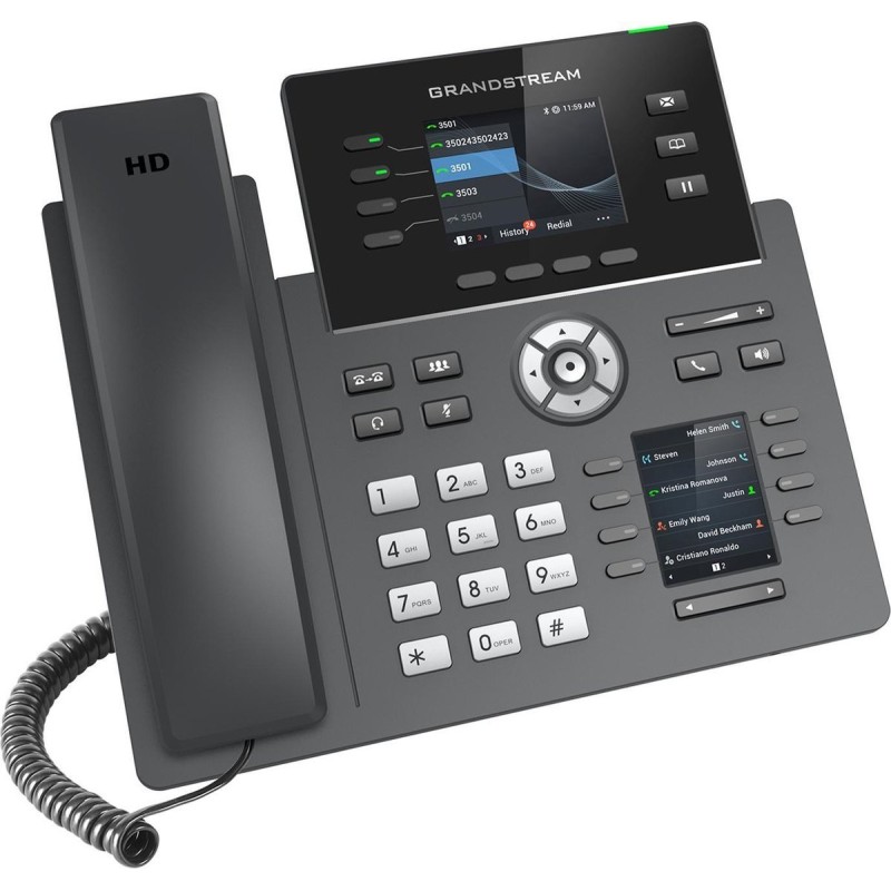 Grandstream Ip Phone Black 4 Lines Tft